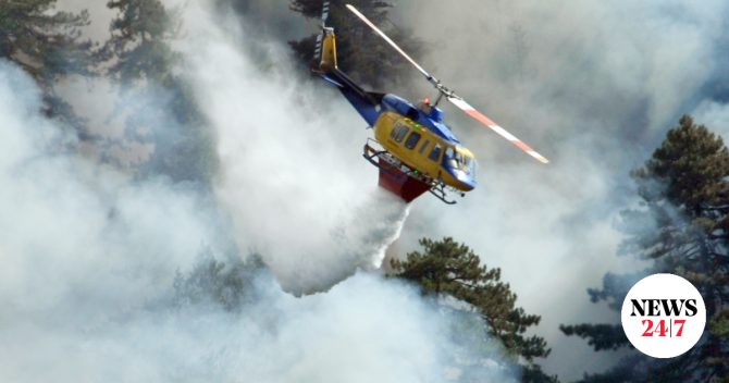 Κόνιτσα: Μαίνεται για όγδοη ημέρα η φωτιά στην Τραπεζίτσα