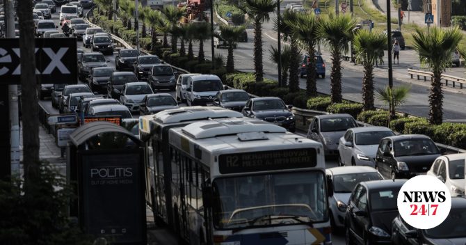 Τροχαίο στην Λ. Ποσειδώνος: Λεωφορείο συγκρούστηκε με φορτηγό