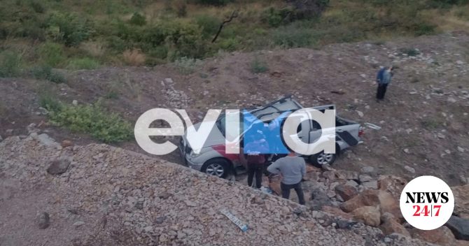 Σοκαριστικό τροχαίο στην Ιστιαία – Αγροτικό έπεσε σε γκρεμό 15 μέτρων
