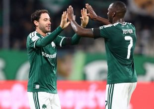 Το δυνατό σουτ του Καλάμπρια για το 4-1 του Παναθηναϊκού απέναντι στον Αστέρα AKTOR