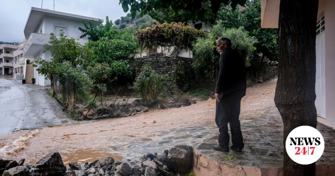 Κακοκαιρία στην Κρήτη: Πλημμύρες, κομμένοι δρόμοι, απεγκλωβισμοί – “Δεν έχουμε ξαναδεί τέτοιες ποσότητες νερού”