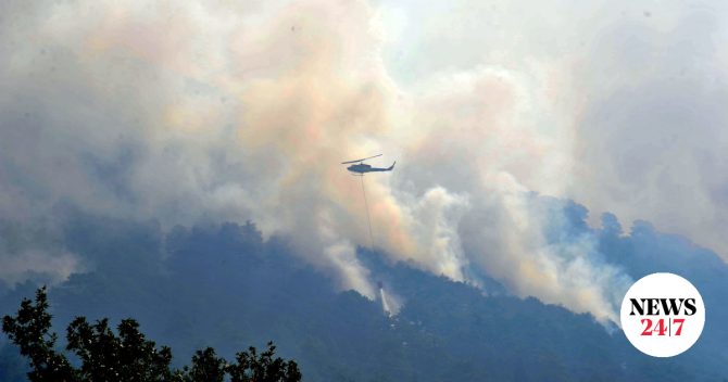 Ανεξέλεγκτη η φωτιά στο Σουφλί: Μεγάλη μάχη με πάνω από 200 πυροσβέστες και 17 εναέρια