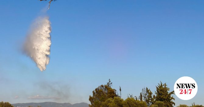 Φωτιά στην Τζιά: Επιχειρούν δύο αεροσκάφη