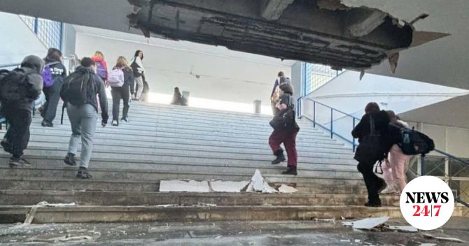 Νέο Ηράκλειο: Κατέρρευσε τμήμα οροφής πρόσφατα ανακαινισμένου σχολείου