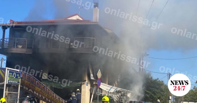 Έκρηξη σε συνεργείο στη Λάρισα