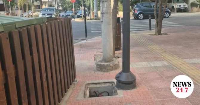 Πειραιάς: Έκλεψαν 23 καπάκια φρεατίων από την οδό Κλεισόβης