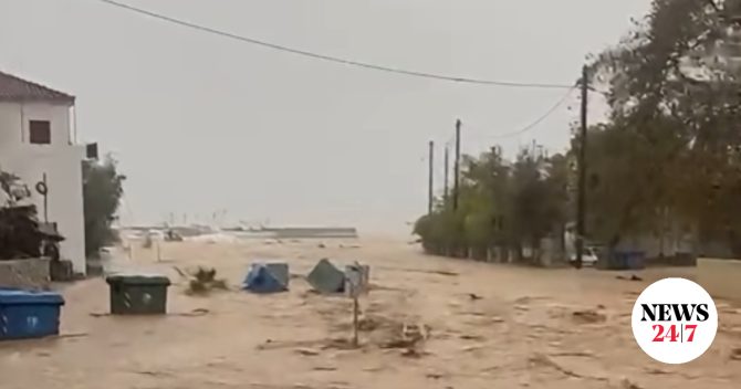 Πλημμύρες στη Μαγνησία: Ανεβαίνουν στους ορόφους των σπιτιών οι κάτοικοι στον Πλατανιά, ήχησε το 112