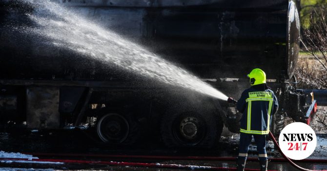 Ασπρόπυργος: Συναγερμός για διαρροή προπανίου από βυτιοφόρο