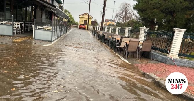 Χαλάζι και ισχυρές καταιγίδες στον Βόλο